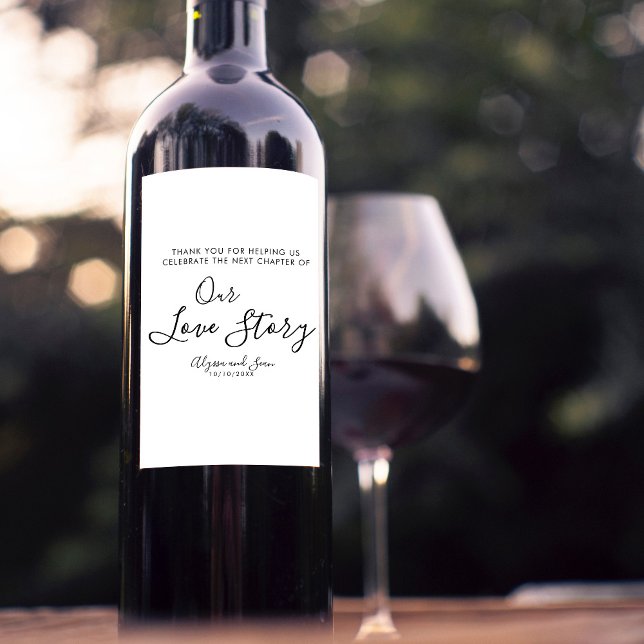 Sweet Our Liebe Story Gastgeschenk Hochzeit Bombon Weinetikett (Von Creator hochgeladen)