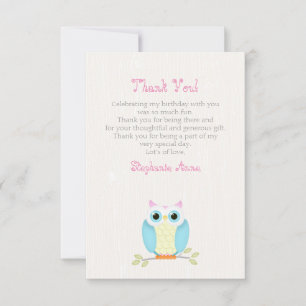 Sweet Owl Birthday Einladung