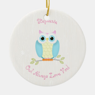 Sweet Owl Birthday Keramikornament