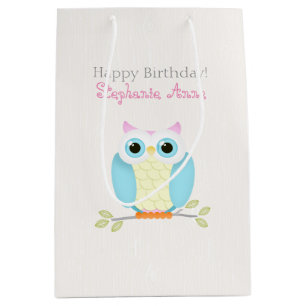 Sweet Owl Birthday Mittlere Geschenktüte