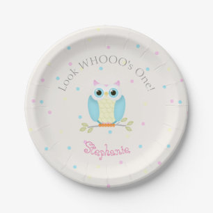 Sweet Owl Birthday Pappteller