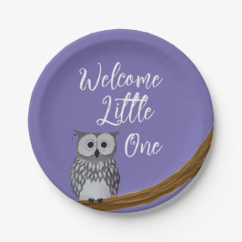 Sweet Owlet Paper Plate in Dunkel Lila Pappteller