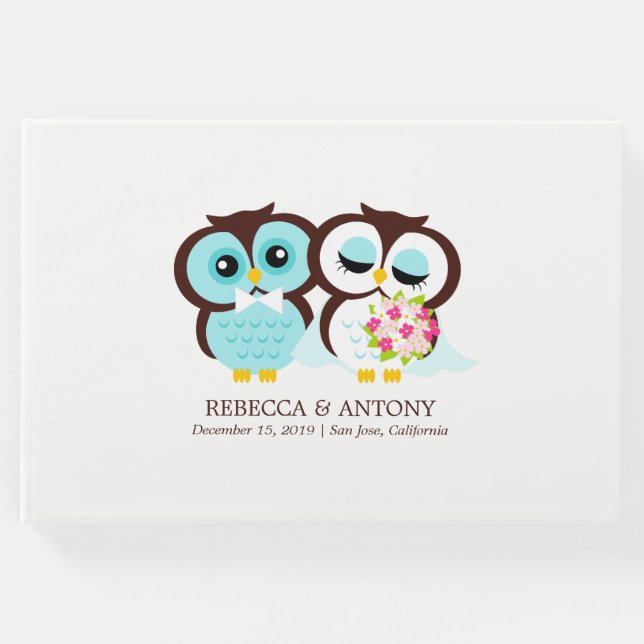 Sweet Owls Wedding Gästebuch (Vorderseite)