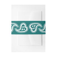 Sweet Paisley Hearts in Aquamariner Einladung Bauc