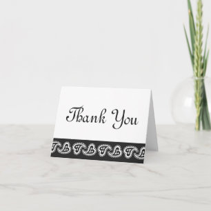 Sweet Paisley Hearts in Black Danke-Card Dankeskarte