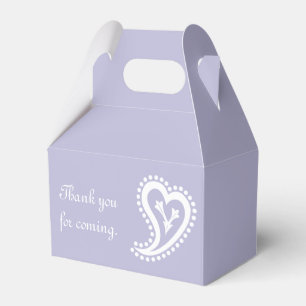 Sweet Paisley Hearts in Lavender Favor Box Geschenkschachtel