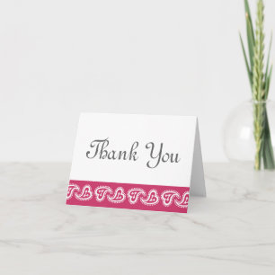 Sweet Paisley Hearts in Raspberry Danke Karte