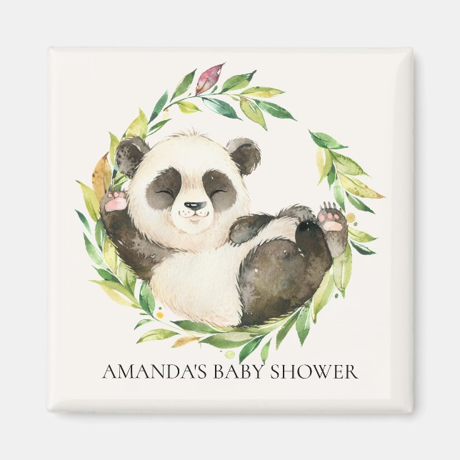 Sweet Panda Bear Baby Dusche Gefallen Magnet (Vorne)