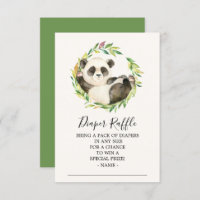 Sweet Panda Bear Baby Dusche Windeln Raffle Ticket