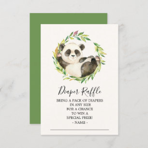 Sweet Panda Bear Baby Dusche Windeln Raffle Ticket Einladung