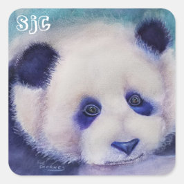 SWEET PANDA QUADRATISCHER AUFKLEBER