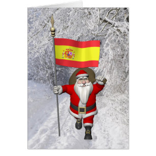 Sweet Papá Weihnachten Waving La Rojigualda