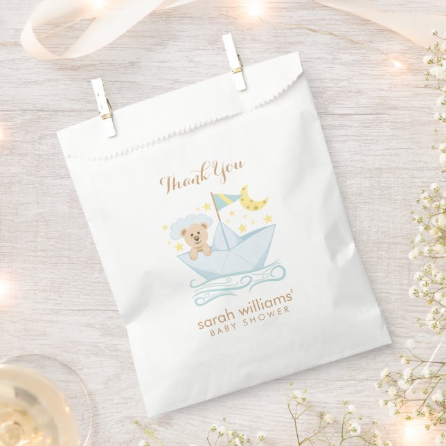 Sweet Paper Boat Bear Geschenktütchen (Ausgeschnitten)