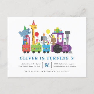 Sweet Party Animals Training Kinder Geburtstagspar Einladungspostkarte