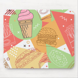 Sweet pastel abstract and illustrations Ice cream Mousepad