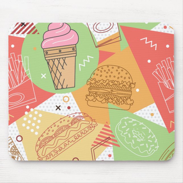 Sweet pastel abstract and illustrations Ice cream Mousepad (Vorne)