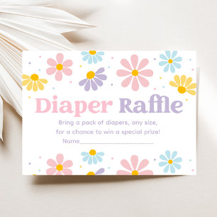 Sweet Pastel Daisy Babydusche Windelwanne Begleitkarte