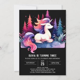 Sweet Pastel Horse Geburtstag Einladung