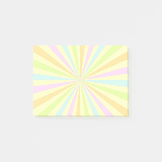 Sweet Pastels Spinning Wheels Burst Post-it Klebezettel (Vorderseite)