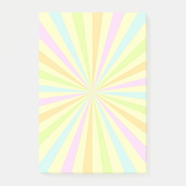 Sweet Pastels Spinning Wheels Burst Post-it Klebezettel (Vorderseite)