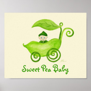 Sweet Pea Baby Boy Art Poster