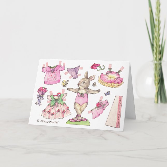 Sweet Pea Blank Paper Doll Card Karte (Vorderseite)
