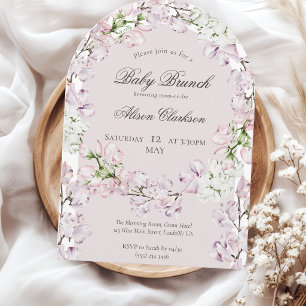Sweet Pea Blume Baby Brunch eleganter Lavendel Einladung