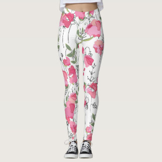 Sweet Pea: Blumensommertextur. Leggings