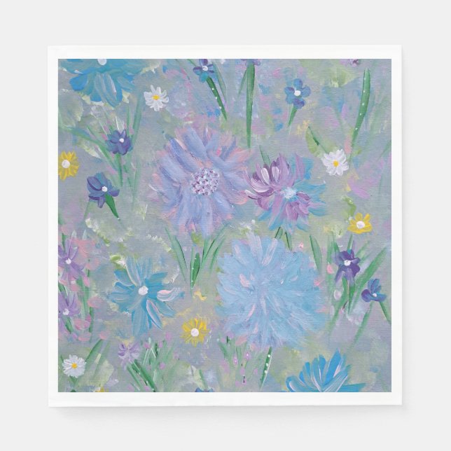 Sweet Pea Floral Party Napkin Serviette (Vorderseite)