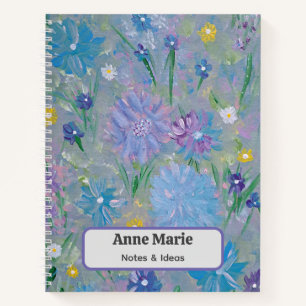 Sweet Pea Floral Personalisiertes Notizbuch