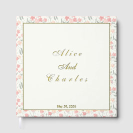 Sweet Pea Floral Pink und Creme Gästebuch
