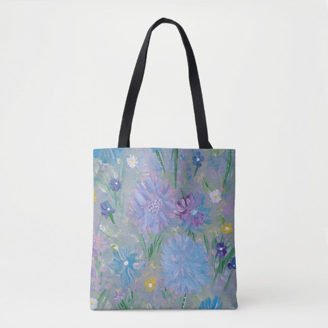 Sweet Pea Floral Tote Bag (Vorderseite)