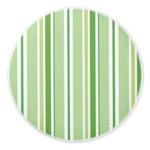 Sweet Pea Green Stripes Dresser Keramikknauf