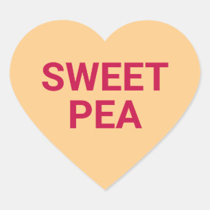Sweet Pea Spaß niedlich Valentinstag Konversation Herz-Aufkleber