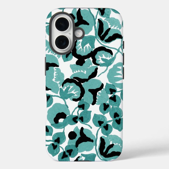 Sweet Pea (Teal) Fine Art Case-Mate iPhone Hülle (Rückseite)