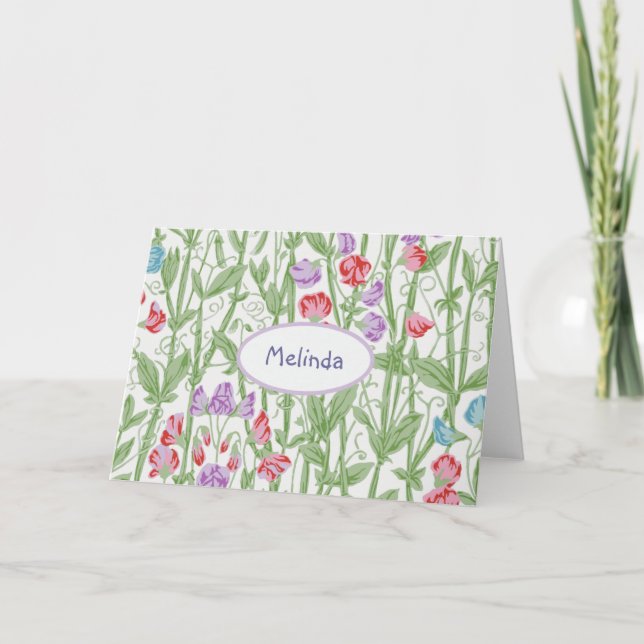 Sweet Pea William Morris Floral Pattern Monogram (Vorderseite)
