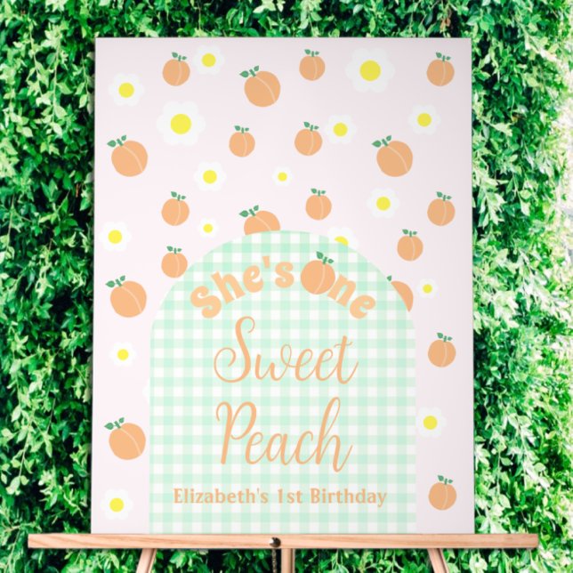 Sweet Peach 1. Geburtstag Acrylschild (Von Creator hochgeladen)