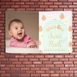 Sweet Peach 1. Geburtstag Banner
