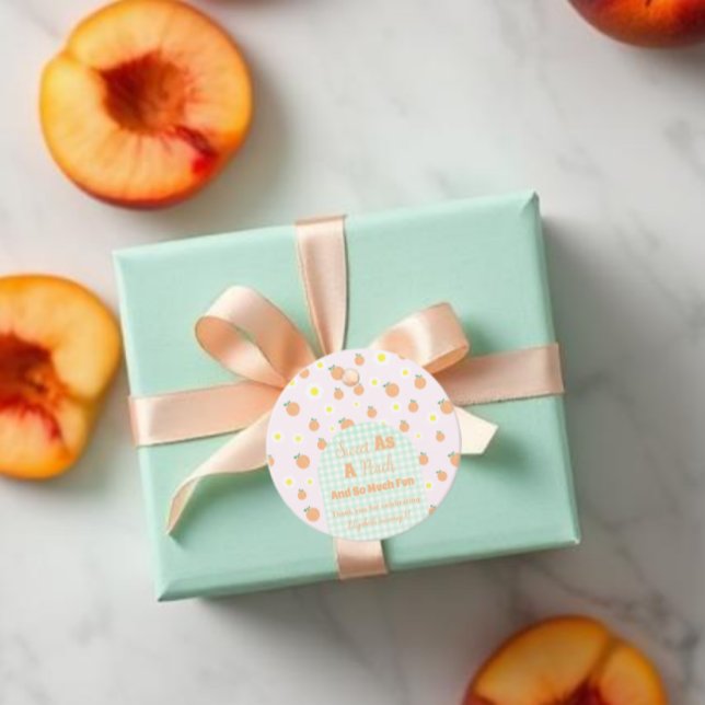 Sweet Peach 1. Geburtstag Geschenkanhänger (Von Creator hochgeladen)