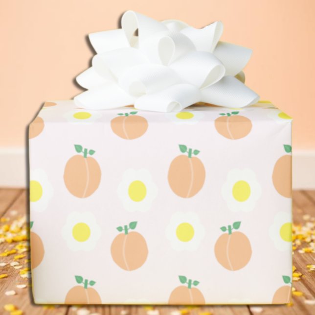 Sweet Peach 1. Geburtstag Geschenkpapier (Von Creator hochgeladen)