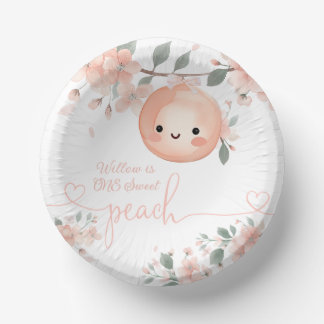Sweet Peach 1. Geburtstag Pappteller