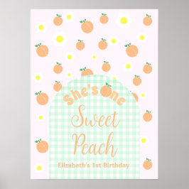 Sweet Peach 1. Geburtstag Poster