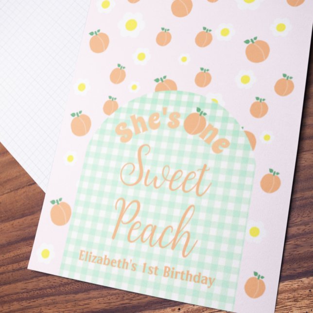 Sweet Peach 1. Geburtstag Poster (Von Creator hochgeladen)