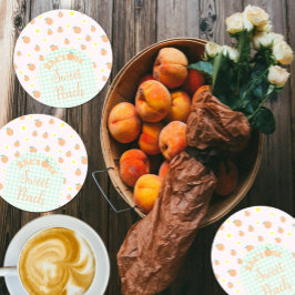 Sweet Peach 1. Geburtstagspapier Untersetzer