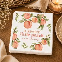 Sweet Peach Baby Dusche Napkins