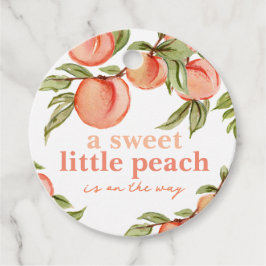 Sweet Peach Baby Dusche Runde Geschenke Liebesmark Geschenkanhänger