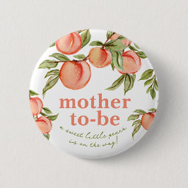 Sweet Peach Baby Shower Mother-to-be-Taste Button