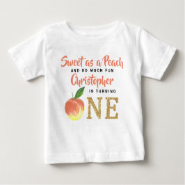 Sweet Peach Boys 1. Geburtstag Baby T-shirt