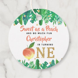 Sweet Peach Boys 1. Geburtstag Geschenkanhänger
