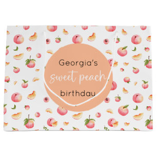 Sweet Peach Geburtstag Große Geschenktasche Geschenktüte
